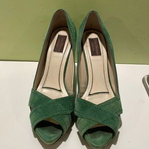 Women’s heels light emerald color